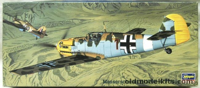 Hasegawa 1/72 Messerschmitt Bf-109E 4/7 Trop - 2/JG27 / 3/JG27 (Two Different Aircraft) / 1/JG27 /, AP10 plastic model kit